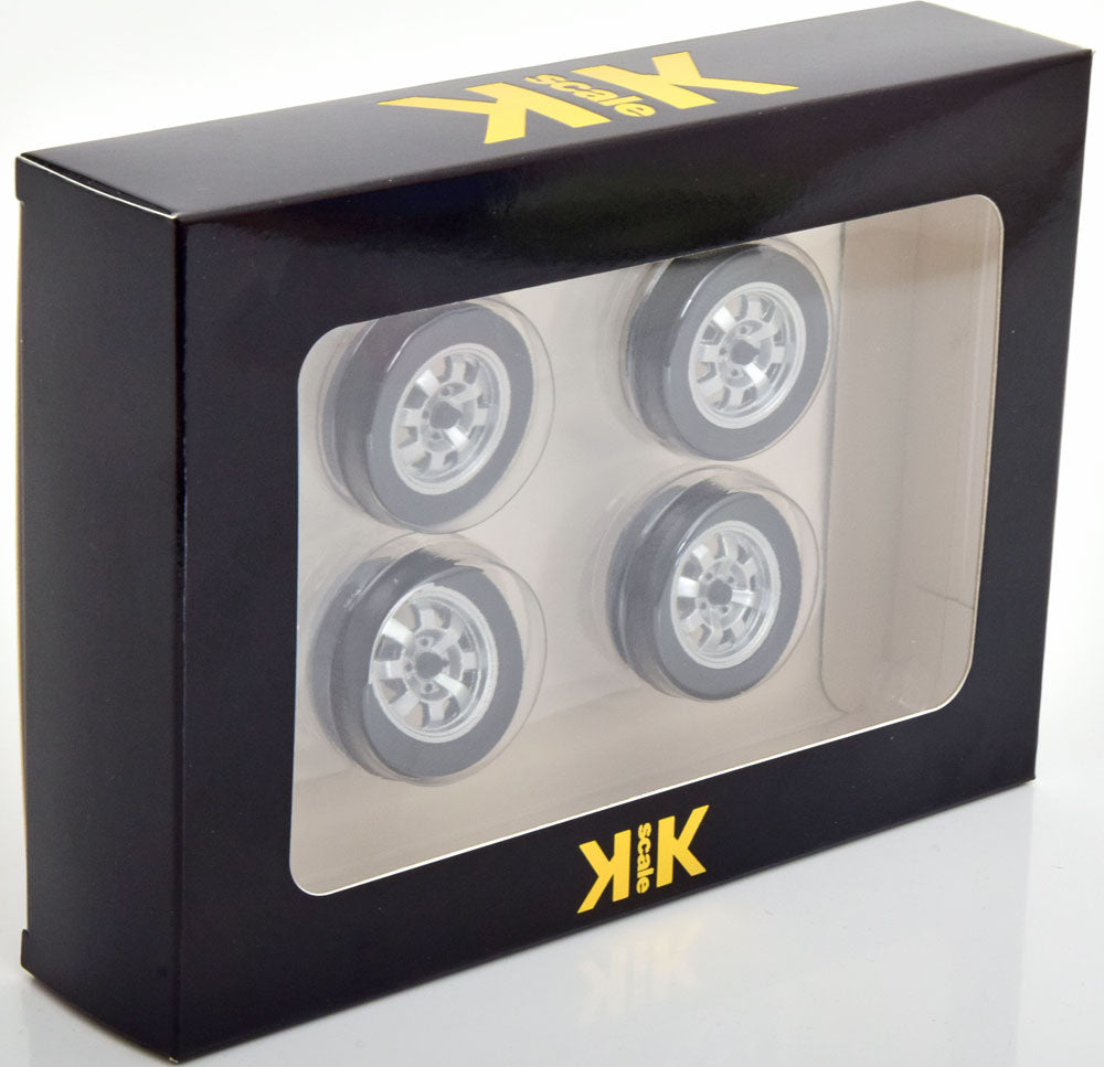 KKDCACC015 KK scale 1:18 Porsche 924 Tire Set with Rims Silver