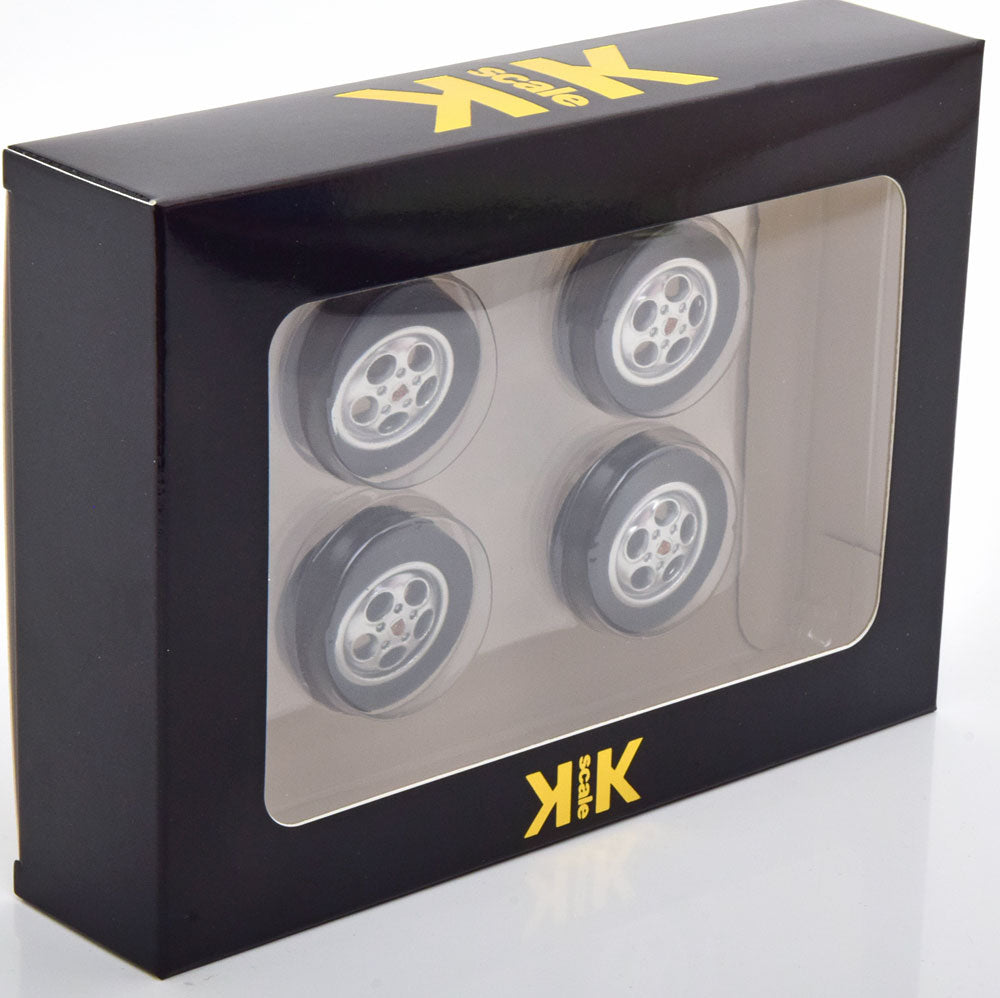 KKDCACC018 KK scale 1:18 Porsche Telefonfelge Tire Set with Rims Silver