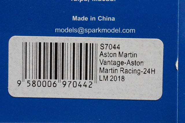 1:43 SPARK S7044 Aston Martin Vantage #98 Aston Martin Racing 24h Le Mans 2018