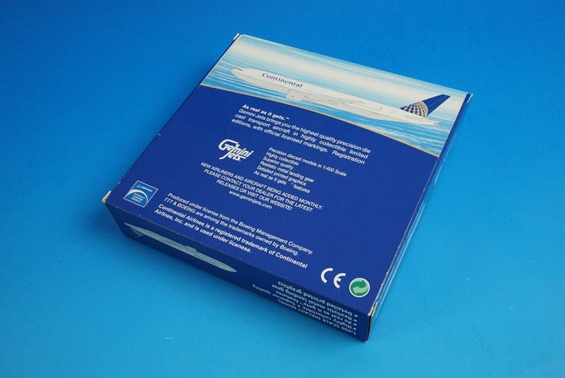 1:400 B777-200ER Continental Airlines N37018 Gemini