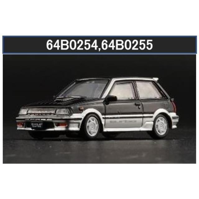64B0254 BM CREATIONS 1:64 Toyota Starlet Turbo S 1988 EP71 Black/Silver RHD