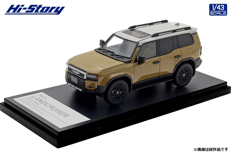 [ Back-order ] Hi-Story HS500BG 1:43 Toyota LANDCRUISER 250 ZX 2024 Sand x Light Gray resin model car