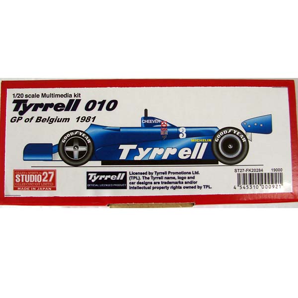 [ Back-order ]STUDIO27 FK20284 1:20 Tyrrell 010 Belgian GP 1981 Multimedia Kit