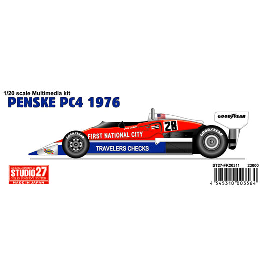 [ Back-order ]STUDIO27 FK20311 1:20 Penske PC4 1976 Multimedia Kit