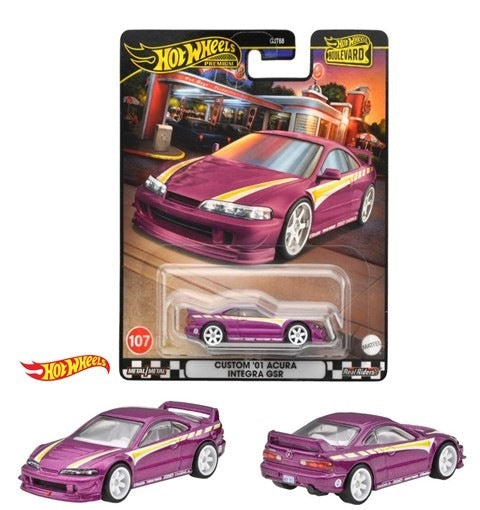 HRT77-9866 Hot Wheels Acura Boulevard Custom '01 Integra GSR 1 carton of 10 model car