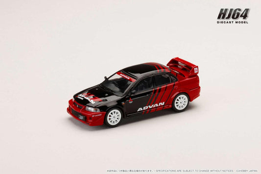 HJ642033AV Hobby Japan 1:64 Mitsubishi LANCER RS EVOLUTION 6 CP9A 2000 YOKOHAMA ADVAN COLOR