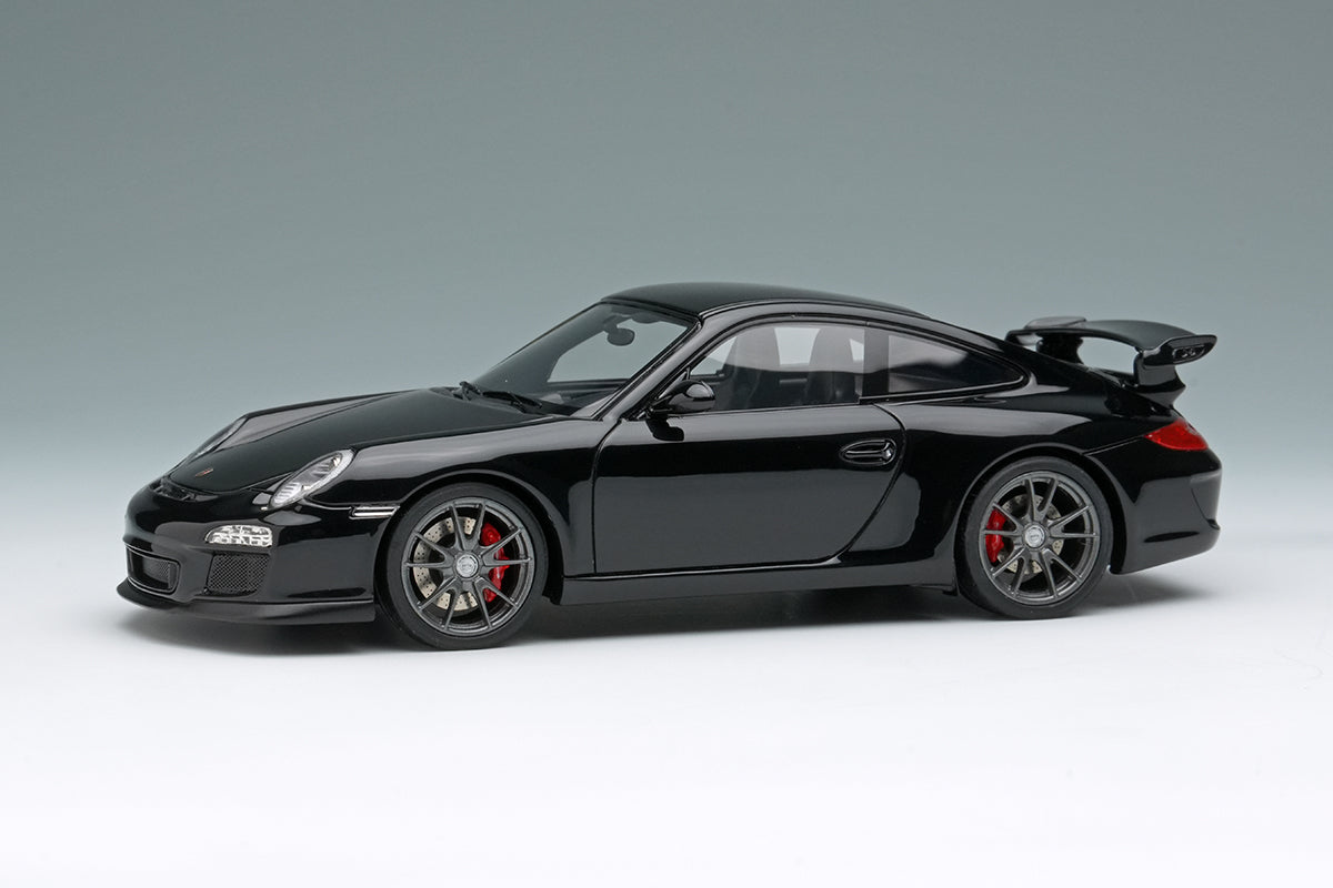 [ Back-order ] Make Up EIDOLON EM602N 1:43 Porsche 911 997.2 GT3 2010 Black model car