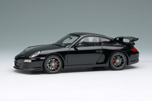 [ Back-order ] Make Up EIDOLON EM602N 1:43 Porsche 911 997.2 GT3 2010 Black model car