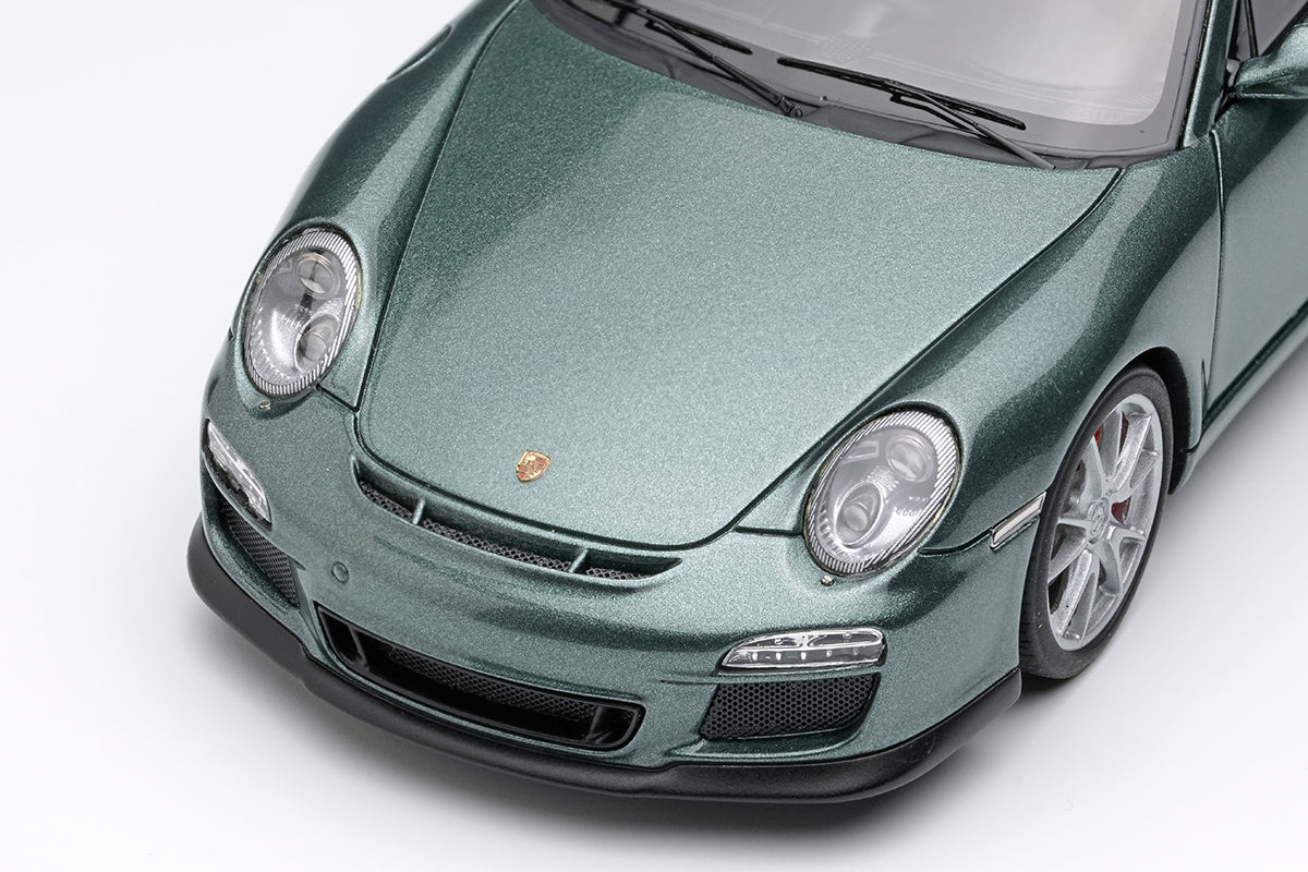 [ Back-order ] Make Up EIDOLON EM602K 1:43 Porsche 911 997.2 GT3 2010 Malachite Green Metallic model car