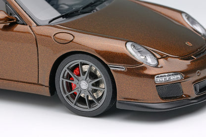 [ Back-order ] Make Up EIDOLON EM602L 1:43 Porsche 911 997.2 GT3 2010 Macadamia Metallic model car
