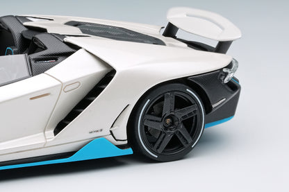 [ Back-order ] Make Up EIDOLON EM783B 1:43 Lamborghini Centenario Roadster LP770-4 2016 Rear Wing Up Balloon White model car
