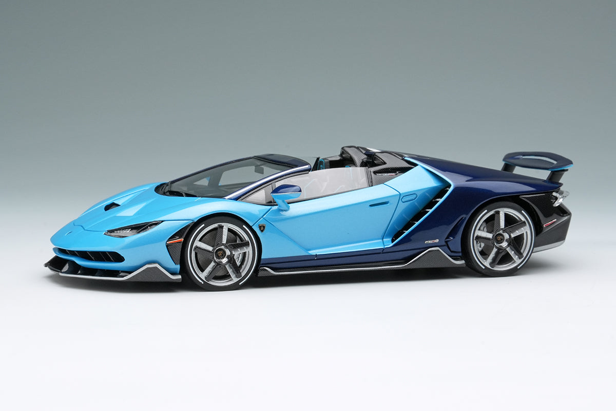 [ Back-order ] Make Up EIDOLON EM783E 1:43 Lamborghini Centenario Roadster LP770-4 2016 Rear Wing Up Blue Cepheus Blue Hera model car