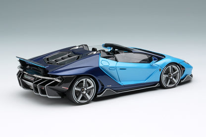 [ Back-order ] Make Up EIDOLON EM783E 1:43 Lamborghini Centenario Roadster LP770-4 2016 Rear Wing Up Blue Cepheus Blue Hera model car