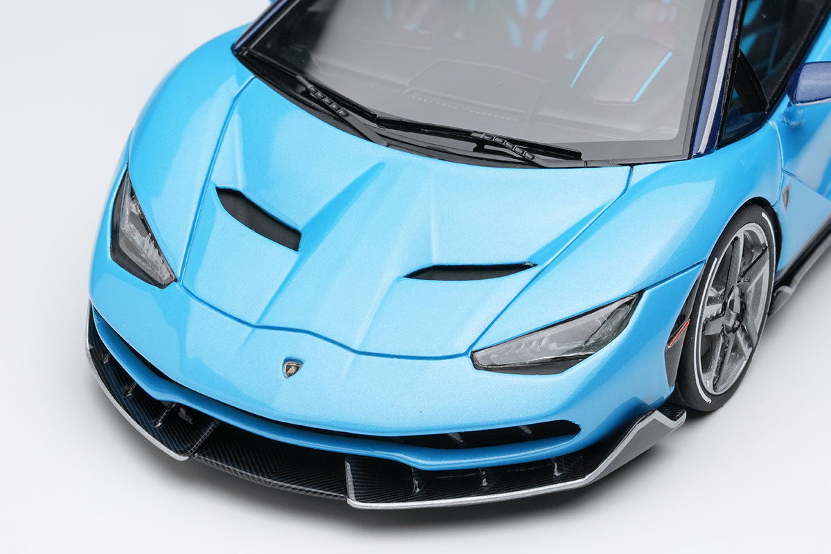 [ Back-order ] Make Up EIDOLON EM783E 1:43 Lamborghini Centenario Roadster LP770-4 2016 Rear Wing Up Blue Cepheus Blue Hera model car