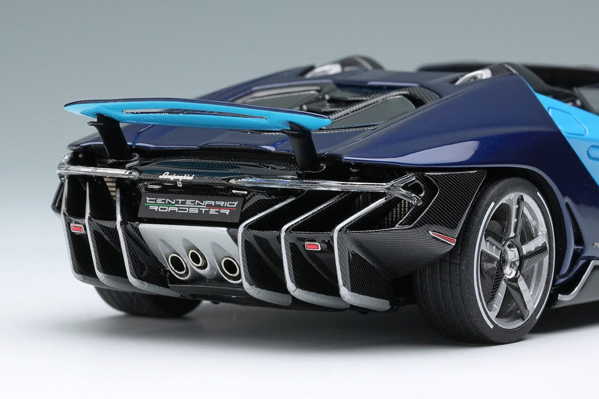 [ Back-order ] Make Up EIDOLON EM783E 1:43 Lamborghini Centenario Roadster LP770-4 2016 Rear Wing Up Blue Cepheus Blue Hera model car