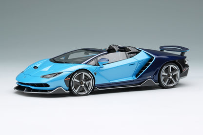 [ Back-order ] Make Up EIDOLON EM783E 1:43 Lamborghini Centenario Roadster LP770-4 2016 Rear Wing Up Blue Cepheus Blue Hera model car