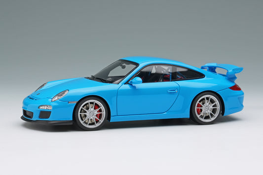 [ Back-order ] Make Up EIDOLON EM721A 1:43 Porsche 911 997.2 GT3 Clubsport 2010 Riviera Blue model car