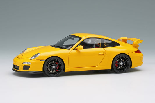 [ Back-order ] Make Up EIDOLON EM721D 1:43 Porsche 911 997.2 GT3 Clubsport 2010 Speed Yellow model car