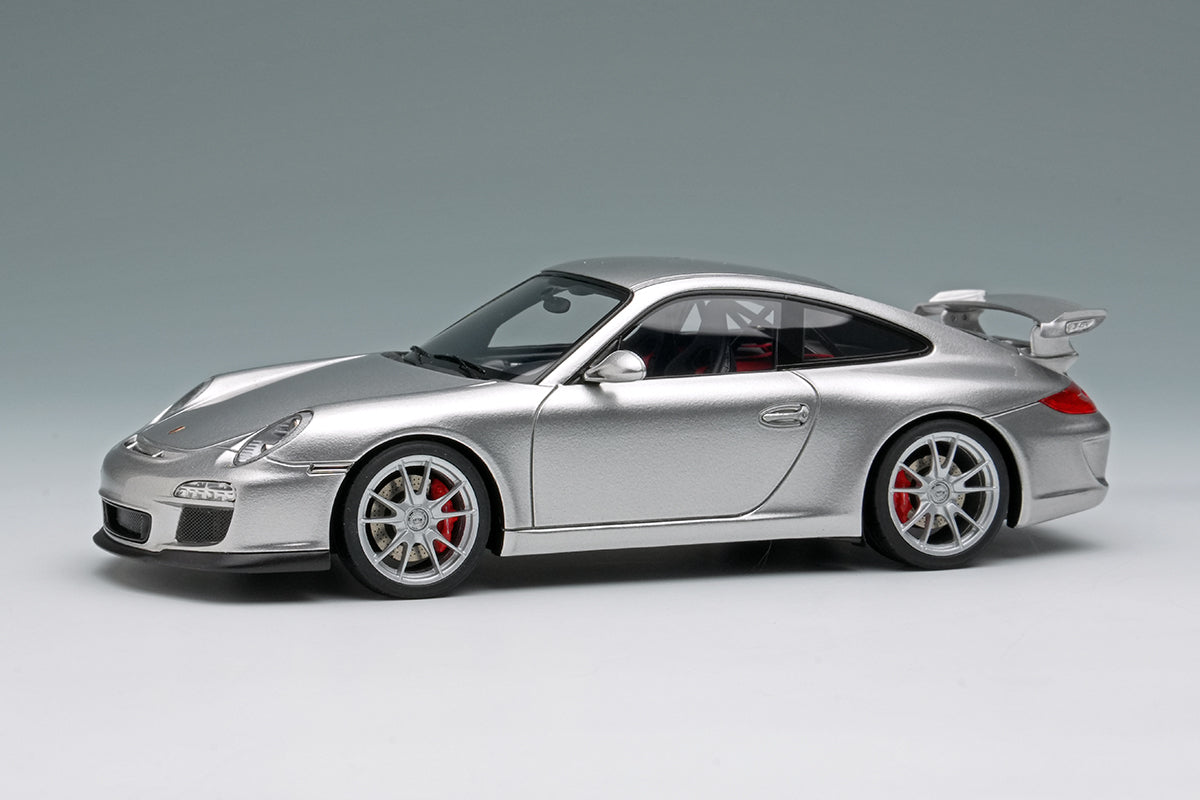 [ Back-order ] Make Up EIDOLON EM721E 1:43 Porsche 911 997.2 GT3 Clubsport 2010 GT Silver model car