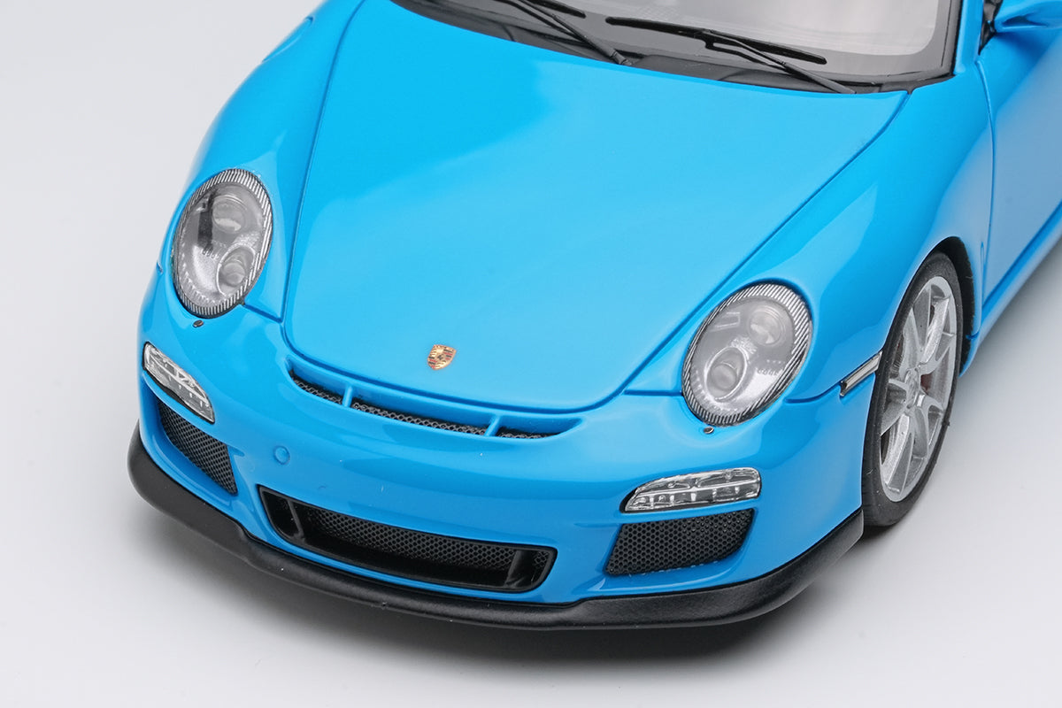 [ Back-order ] Make Up EIDOLON EM721A 1:43 Porsche 911 997.2 GT3 Clubsport 2010 Riviera Blue model car