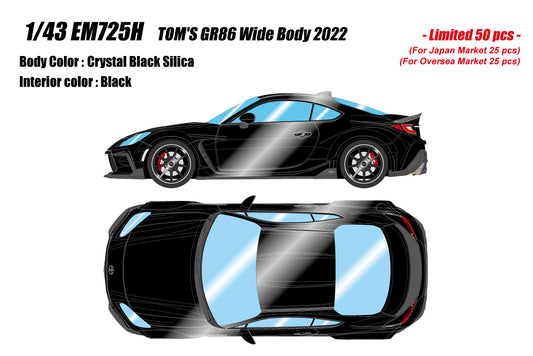 [ Back-order ] Make up EIDOLON EM725H TOM'S GR86 Wide Body 2022 Crystal Black Silica