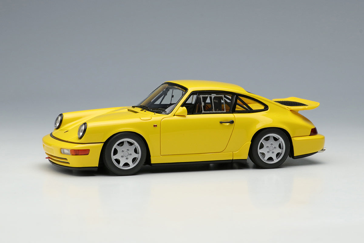 [ Back-order ] Make Up VISION VM164B 1:43 Porsche 911 964 Carrera 4 Lightweight 1990 Speed Yellow model car