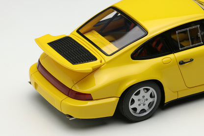 [ Back-order ] Make Up VISION VM164B 1:43 Porsche 911 964 Carrera 4 Lightweight 1990 Speed Yellow model car