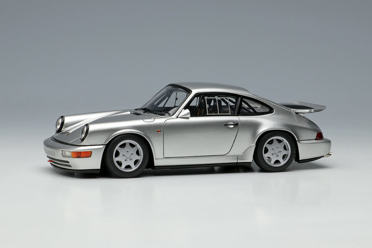 [ Back-order ] Make Up VISION VM164D 1:43 Porsche 911 964 Carrera 4 Lightweight 1990 Silver model car