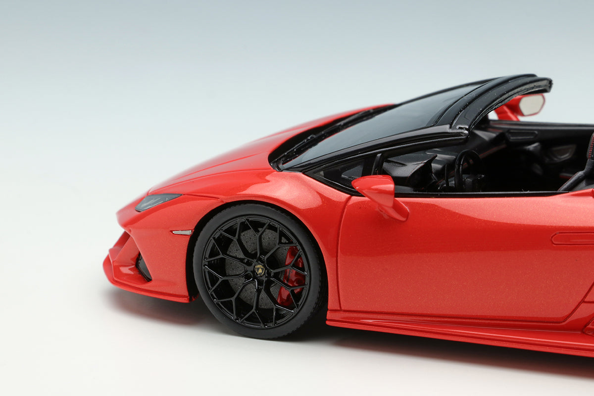 [ Back-order ] Make Up EIDOLON EM523B 1:43 Lamborghini Huracan EVO Spyder 2019 NARVI Wheels Arancio Oxantho Pearl Orange  model car