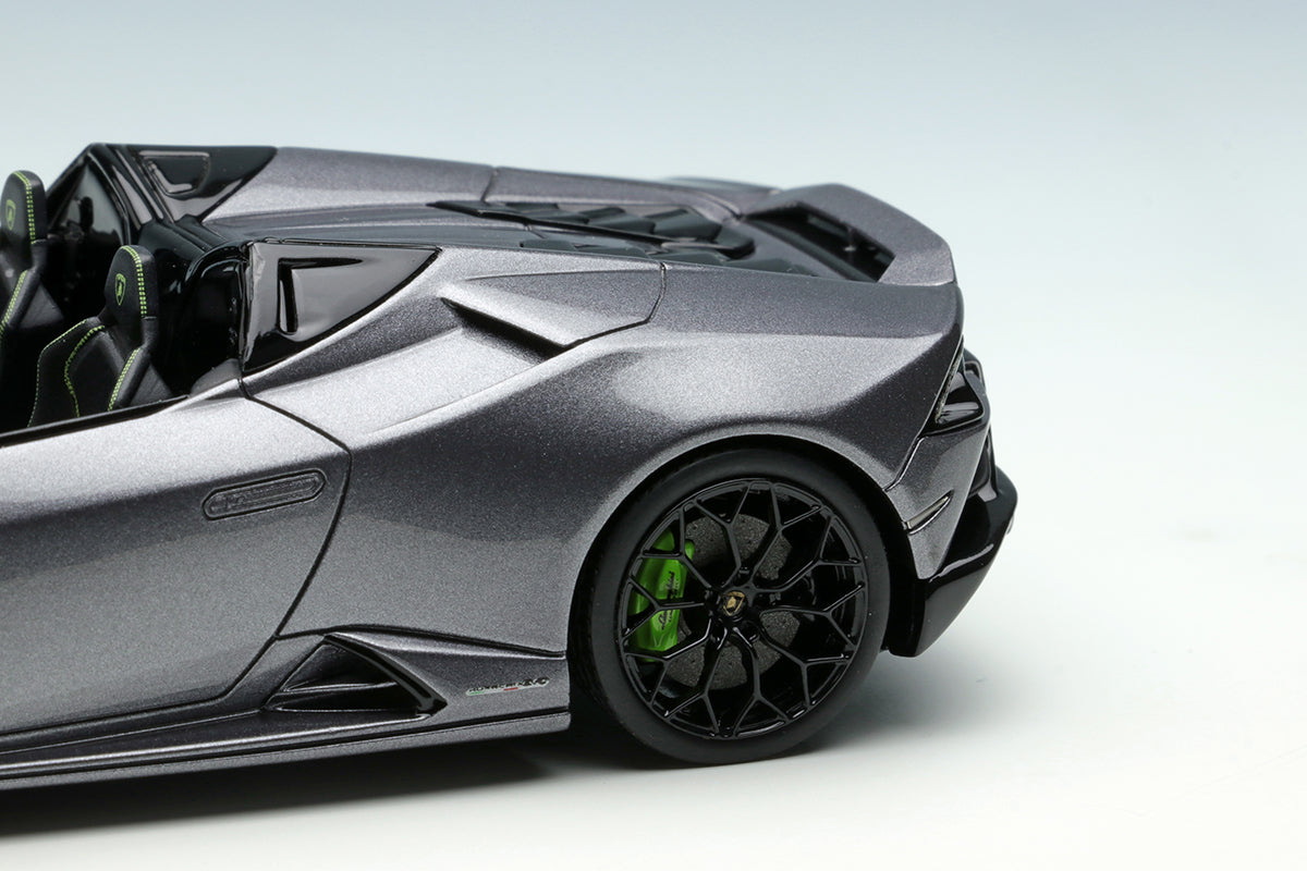 [ Back-order ] Make Up EIDOLON EM523C 1:43 Lamborghini Huracan EVO Spyder 2019 NARVI Wheels Grigio Linx Metallic Gray  model car