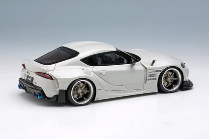 [ Back-order ] Make up EIDOLON EM723 1/43 HKS GR Supra Wide body 2019 Pearl White