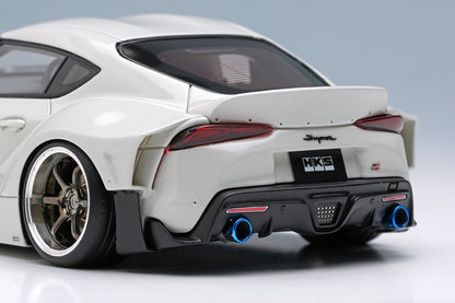 [ Back-order ] Make up EIDOLON EM723 1/43 HKS GR Supra Wide body 2019 Pearl White