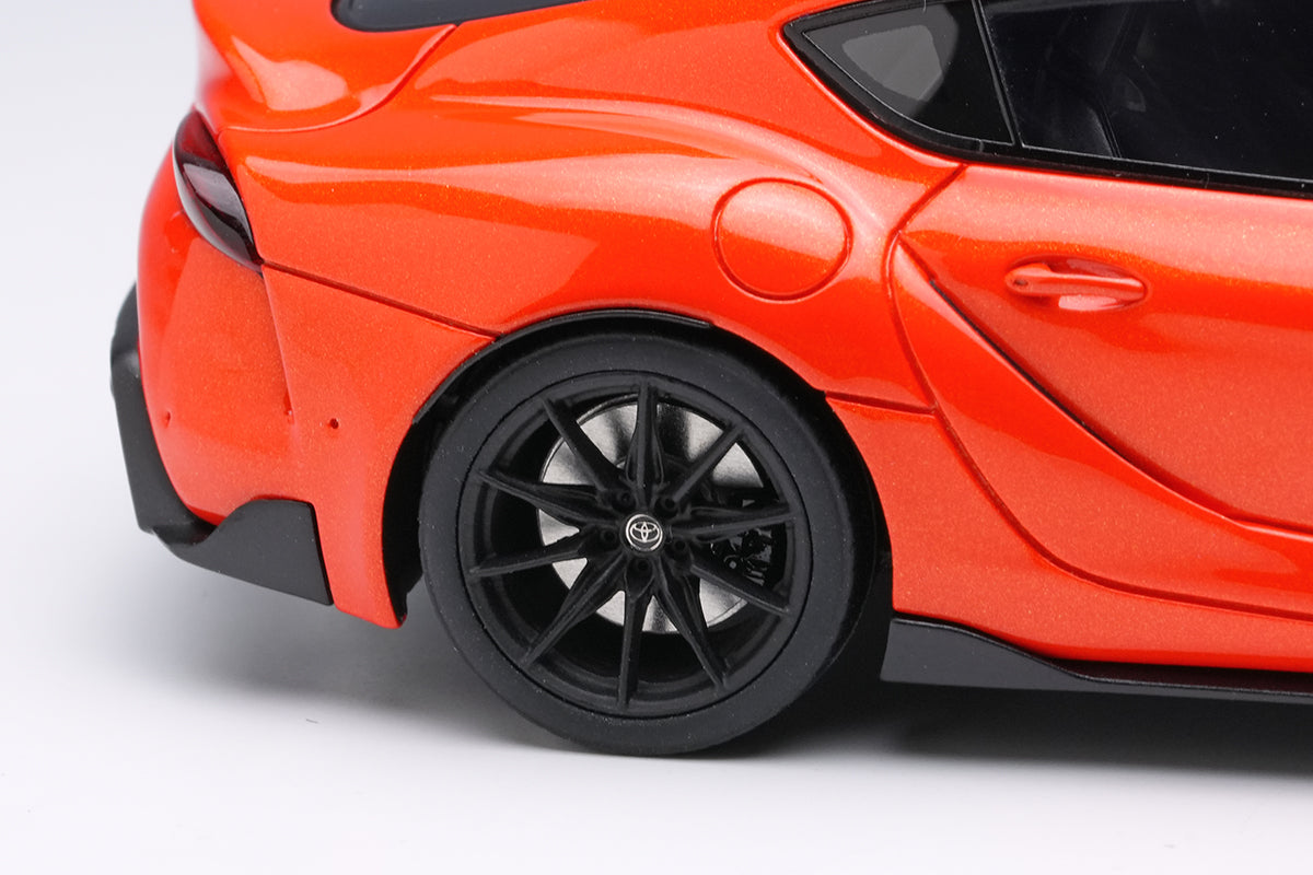 [ Back-order ] Make Up EIDOLON EM730 1:43 Toyota GR Supra RZ A91 Plasma Orange 100 Edition model car