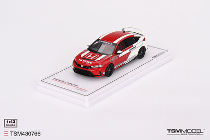 [ Back-order ] TSM TSM430766 1:43 Honda Civic Type R 2023 #1 Pace Car Red model car