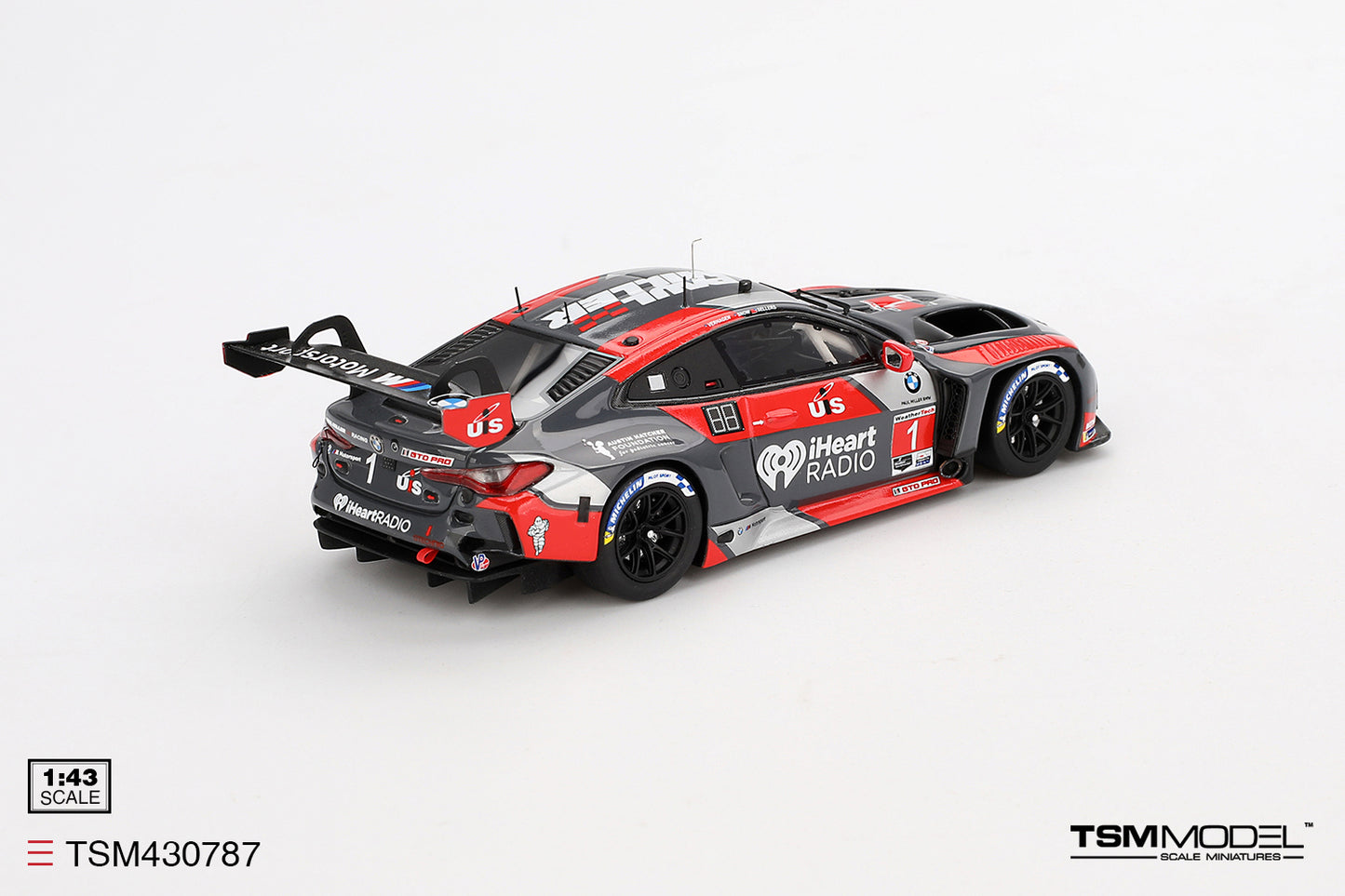 [ Back-order ] TSM TSM430787 1:43 BMW M4 GT3 IMSA 12 Hours of Sebring 2024 #1 Paul Miller Racing model car