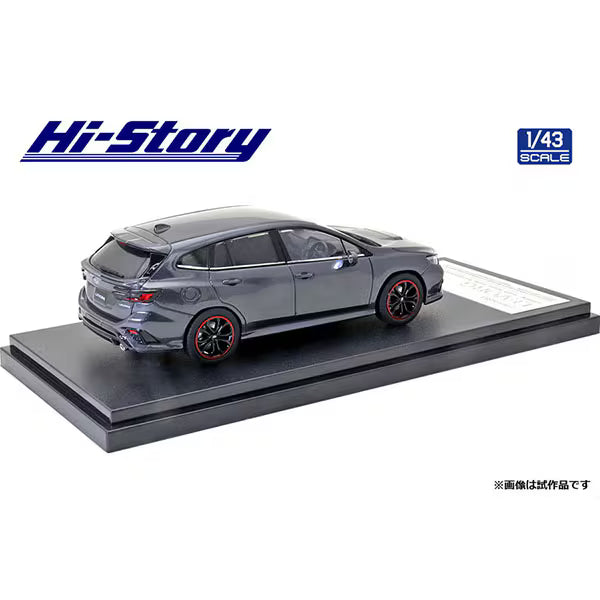 [ Back-order ] Hi-Story HS331GY 1:43 SUBARU LEVORG 2020 Sports Style Accessories Magnetite Gray Metallic Diecast model car