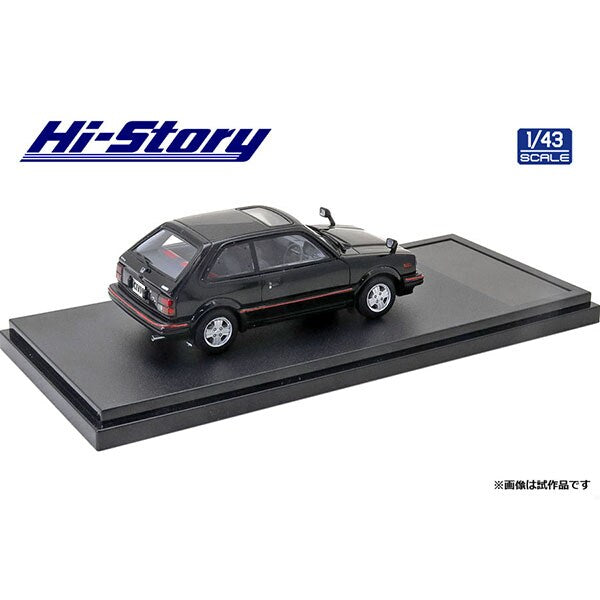 [Back-order] Hi-Story HS316BK 1:43 Honda CIVIC CX-S 1981 Black Resin