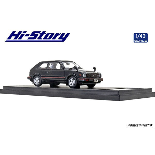 [Back-order] Hi-Story HS316BK 1:43 Honda CIVIC CX-S 1981 Black Resin