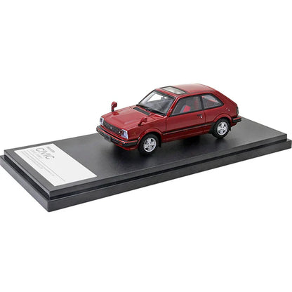 [Back-order] Hi-Story HS316RE 1:43 Honda CIVIC CX-S 1981 Red Resin