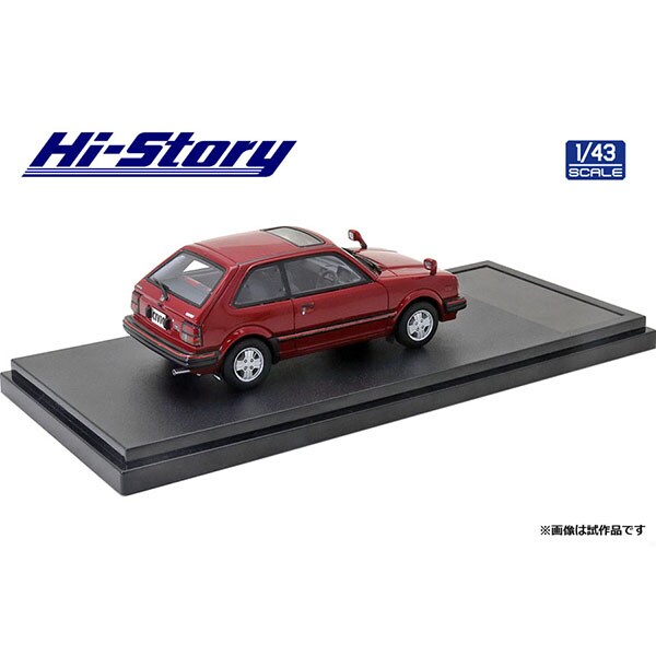 [Back-order] Hi-Story HS316RE 1:43 Honda CIVIC CX-S 1981 Red Resin