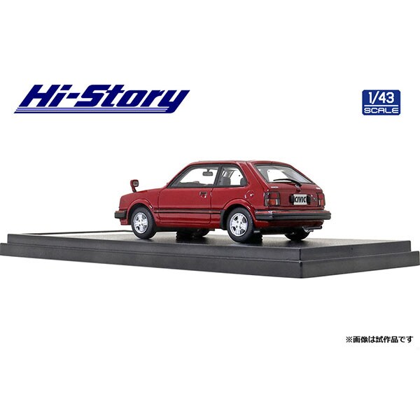 [Back-order] Hi-Story HS316RE 1:43 Honda CIVIC CX-S 1981 Red Resin