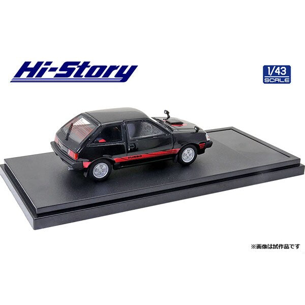 [Back-order] Hi-story HS302BK 1:43 MITSUBISHI MIRAGE II 1400 TURBO 1982 Serbia Black Resin