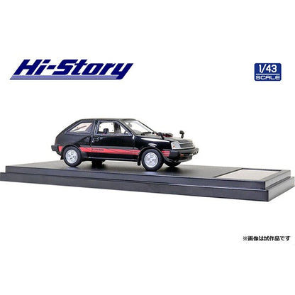 [Back-order] Hi-story HS302BK 1:43 MITSUBISHI MIRAGE II 1400 TURBO 1982 Serbia Black Resin