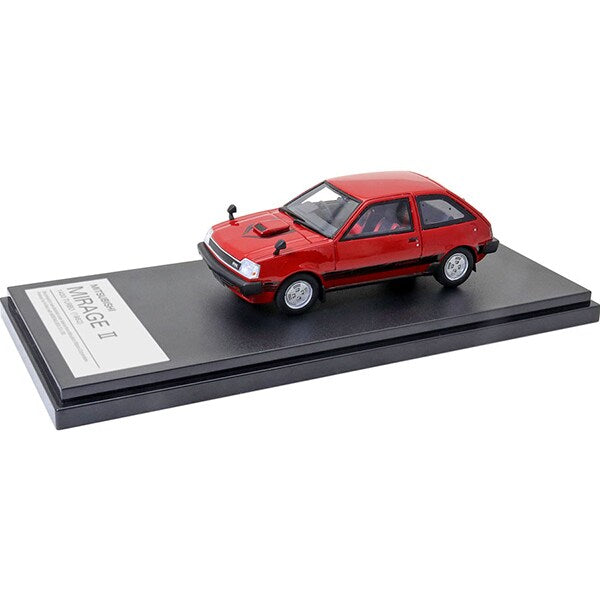 [Back-order] Hi-Story HS302RE 1:43 MITSUBISHI MIRAGE II 1400 TURBO 1982 Safari Red Resin