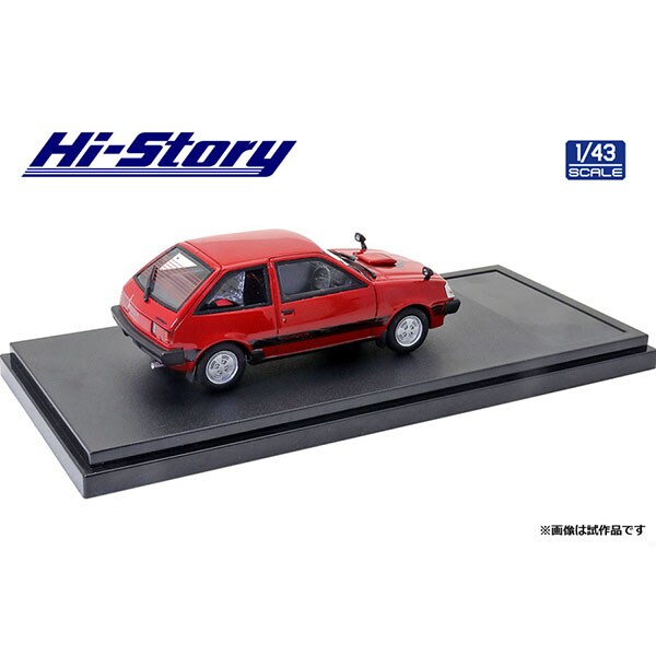 [Back-order] Hi-Story HS302RE 1:43 MITSUBISHI MIRAGE II 1400 TURBO 1982 Safari Red Resin