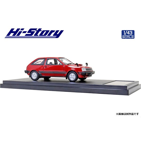 [Back-order] Hi-Story HS302RE 1:43 MITSUBISHI MIRAGE II 1400 TURBO 1982 Safari Red Resin