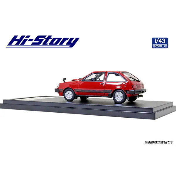 [Back-order] Hi-Story HS302RE 1:43 MITSUBISHI MIRAGE II 1400 TURBO 1982 Safari Red Resin