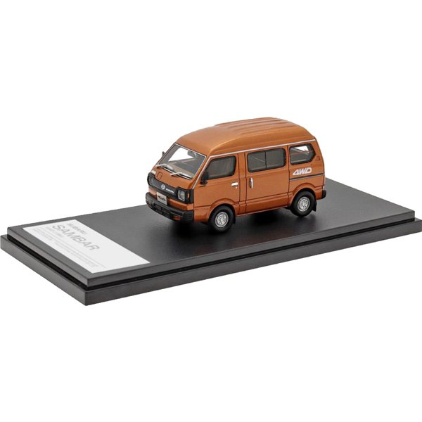 [Back-order] Hi-Story HS340BR 1:43 SUBARU SAMBER 4WD 1980 Mighty Brown Resin