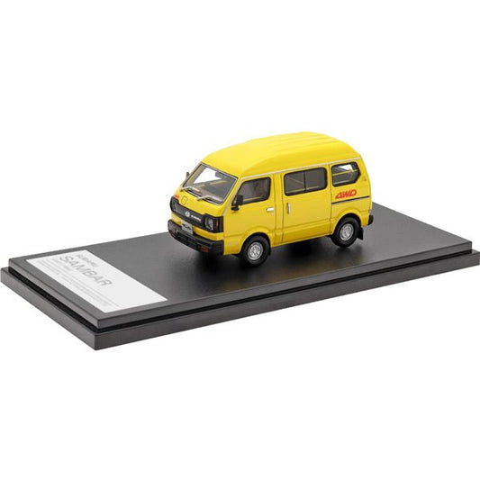 [Back-order] Hi-Story HS340YE 1:43 SUBARU SAMBER 4WD 1980 Signal Yellow Resin