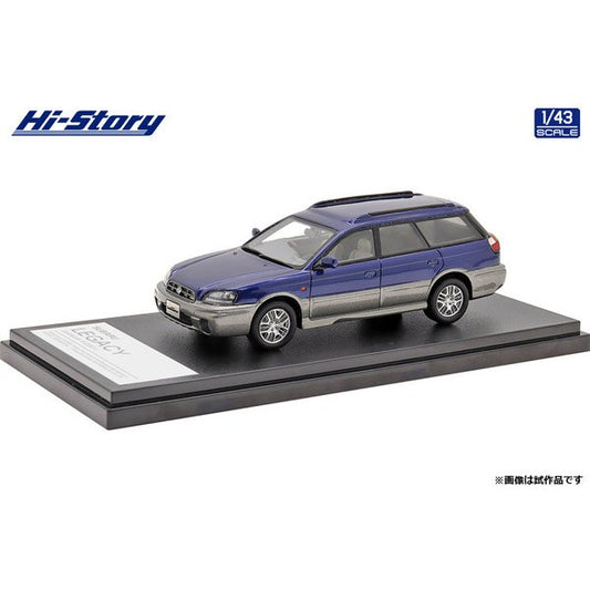 [Back-order] Hi-Story HS349BL 1:43 SUBARU LEGACY Lancaster 6 2001 Nautic Blue Mica/Quartz Gray Opal Resin